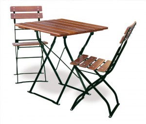 Classic ocker grün - Tisch 70x70 cm 2x Stuhl