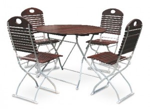 Exklusiv - Set Tisch Ø 4x Stuhl